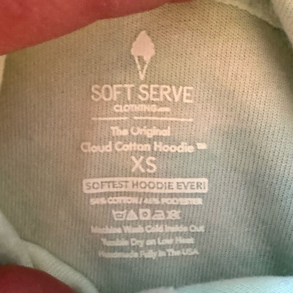 Softserve Clothing cotton hoodie size XS pastel rainbow colours - Picture 4 of 6